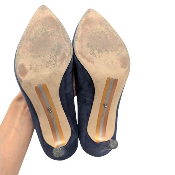 Sam Edelman Hazel Pointed Toe Stiletto Heel Women's Suede Blue Size US8 EU39 - Picture 8 of 11